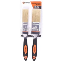 2 Pinceaux Plats 2.54Cm Et 3.81Cm
