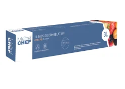 10 Sachets Congelation Zip 3L 27X28Cm