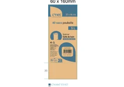 40 Sacs Poubelle 5L Salle De Bain
