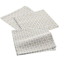 maxibazar 3 Serviettes De Table 40X40 Cm Coton Imprime Azelia