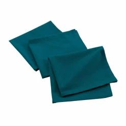 maxibazar 3 Serviettes De Table 40X40Cm Recycle Uni Bleu Canard