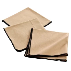 maxibazar 3 Serviettes Table 40X40Cm Recycle Uni Beige