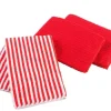 maxibazar 3 Torchons 40X40 Cm Microfibre Cuistot Rouge 2 Unis 1 Raye