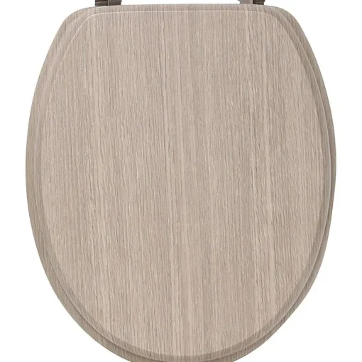 Abattant Wc 18Pouces Attaches Acier Inoxydable Chene Clair