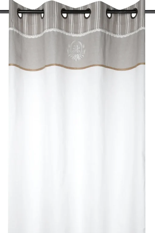 maxibazar Adelaide Rideau 140X260Cm Oeillets Naturel