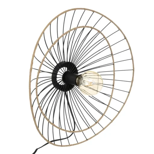 maxibazar Applique Metal Alara Noir D.45Cm