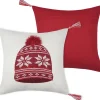 maxibazar Arvan Coussin 40X40Cm Rouge Feutre