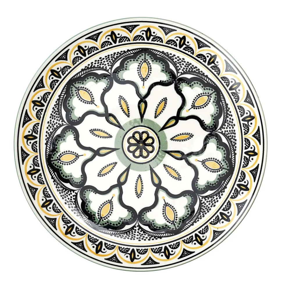 Assiette Mandala Vert D.26Cm