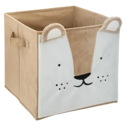 Atmosphera Bac Rangement Lion Velours