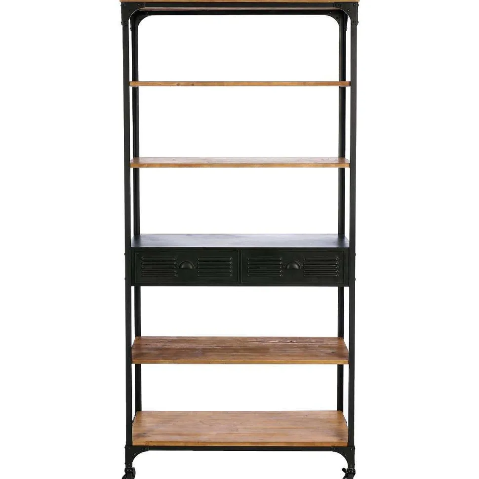 Bibliotheque 4 Étagères 2 Tiroirs Cierna