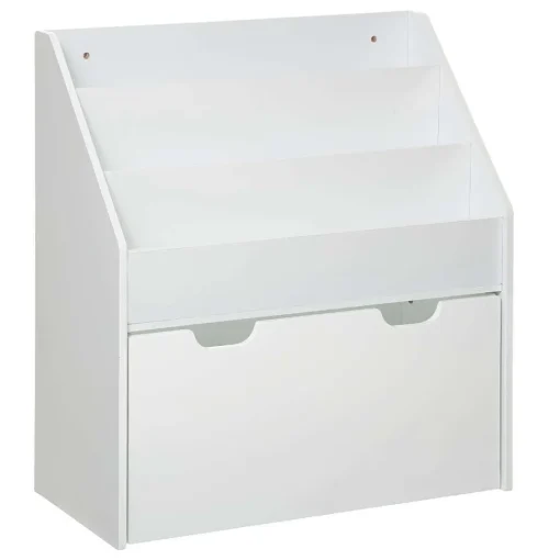 Bibliotheque Bac Roulette Blanc D.62.7X30X70Cm