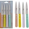 Blister 4 Couteaux Office Manches Couleur