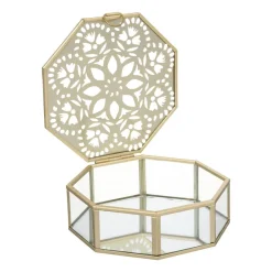 maxibazar Boite Bijoux Verre Night Dore