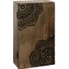 maxibazar Boite Cle Bois Scupte D.28X16Cm