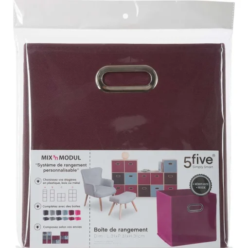 Boite De Rangement 31X31Cm Aubergine