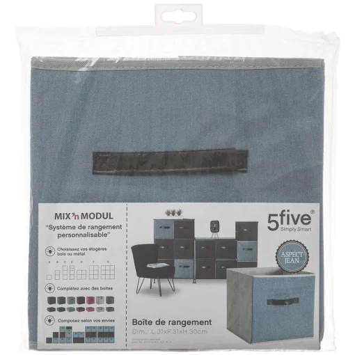 Boite De Rangement 31X31Cm Jean Bleu Clair