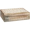 maxibazar Boite Deco Rectangle Bois Ritual D.21X14X6Cm