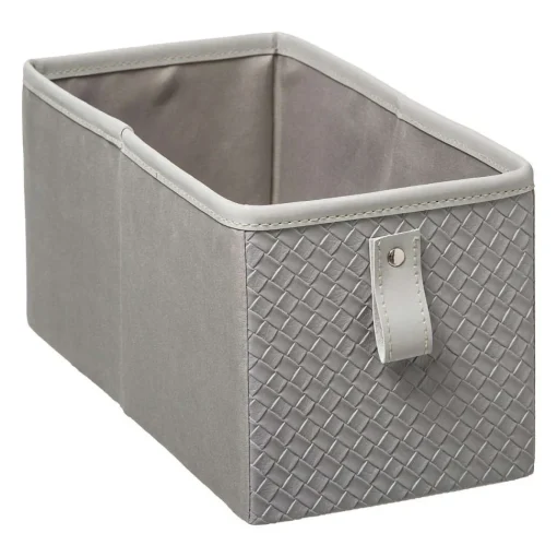 Boite Rangement 15X31Cm Cuir Tresse