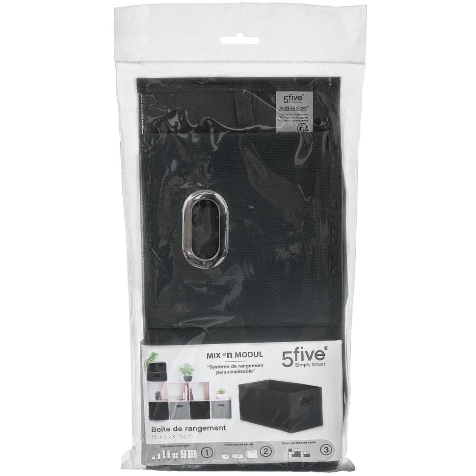 Boite Rangement 15X31Cm Gris Anthracite