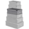 Boîte Coins Metal Croco Gris Ou Taupe 48X33.5X16Cm