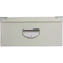 Boîte Coins Metal Gris 28X19.5X10.8Cm