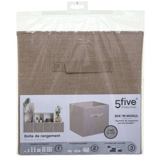 Boîte Rangement 31X31Cmcm Toile De Jute