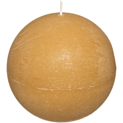 Atmosphera Bougie Boule Rustic Jaune D.10Cm