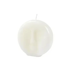maxibazar Bougie Forme Visage 9X2.5X9Cm Blanc