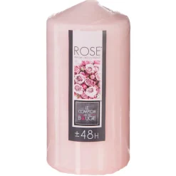 Atmosphera Bougie Parfumee Ronde 395G Rose 7X14Cm