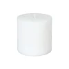 Atmosphera Bougie Ronde Rustic Blanc 10X10Cm