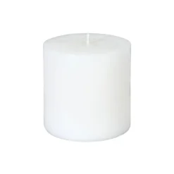Atmosphera Bougie Ronde Rustic Blanc 10X10Cm