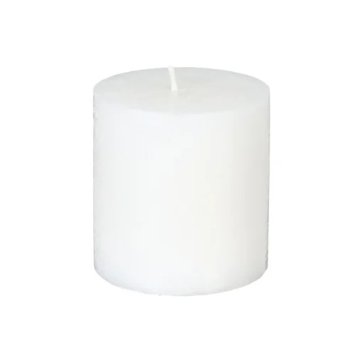 Atmosphera Bougie Ronde Rustic Blanc 6.7X7Cm