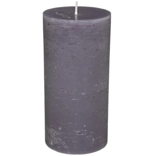 Atmosphera Bougie Ronde Rustic Gris 7X14Cm