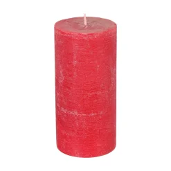 Atmosphera Bougie Ronde Rustic Rouge 7X14Cm