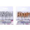 Bougies Happy Birthday Argent Ou Dore