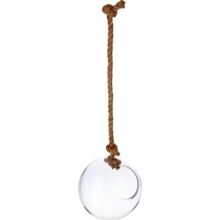 Atmosphera Boule Verre Avec Corde D.19X22Cm