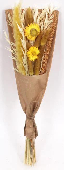 maxibazar Bouquet Fleurs Sechees Papier Kraft H.45Cm