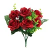 maxibazar Bouquet Roses Eucalyptus Et Gypso H.30Cm Couleurs Assorties
