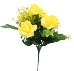 maxibazar Bouquet Roses Eucalyptus Et Gypso H.30Cm Couleurs Assorties