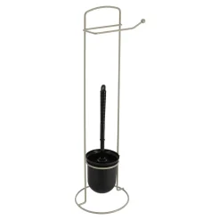 Brosse Et Derouleur Papier Wc Metal Filaire Ficelle Noir