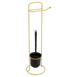 Brosse Et Derouleur Papier Wc Metal Filaire Ocre Noir