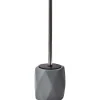 Brosse Wc Gres Forme Losange Tige Acier Inoxydable Gris Fonc