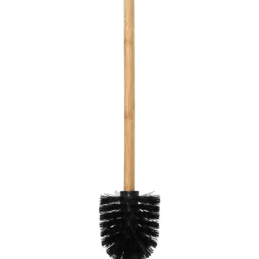 Brosse Wc Noir Manche Bambou