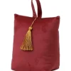maxibazar Butee De Porte Velours Annees 30 Rouge