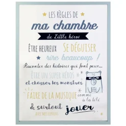 maxibazar Cadre Les Regles De La Chambre Garcon