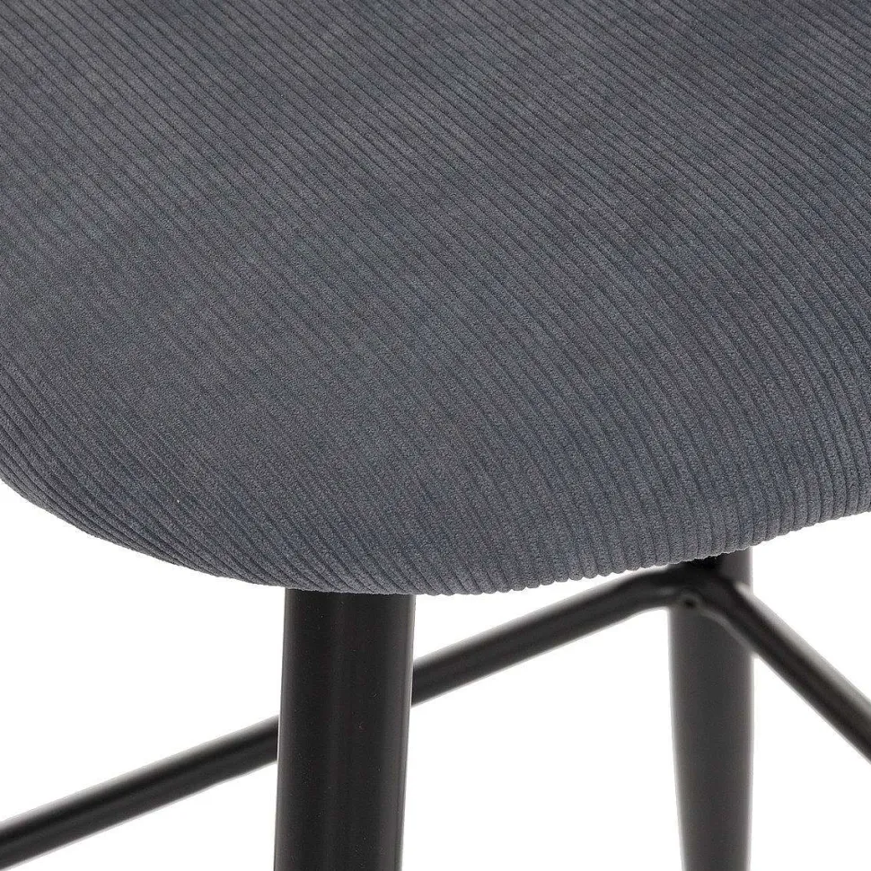 Chaise De Bar Pied Noir Celeste Gris