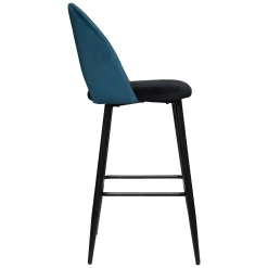 Chaise De Bar Velours Kara Canard
