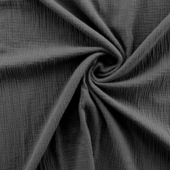 maxibazar Chemin De Lit 80X180Cm Gaze De Coton Angelia Anthracite