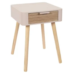 Chevet 1 Tiroir En Bois Rose