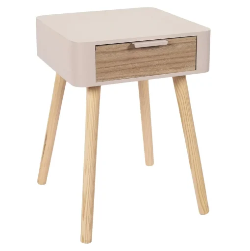 Chevet 1 Tiroir En Bois Rose